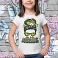 One Lucky Nurse Irish Leopard Messy Bun St Patricks Day Youth T-shirt