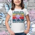 Retro I Axolotl Questions Funny Cute Axolotl Youth T-shirt