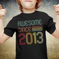 9 Year Old Gifts Awesome Since 2013 9Th Birthday Retro Youth T-shirt