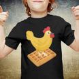 Chicken Chicken Chicken & Waffles Funny Breakfast V3 Youth T-shirt