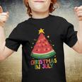 Cute Watermelon Christmas In July Kids Summer Vacation Youth T-shirt