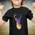 Deer Groovy Stripes Deer Head Youth T-shirt