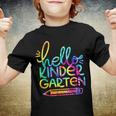 Hello Kindergarten Pencil Back To School Teacher Kid Tie Dye Youth T-shirt