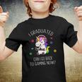 I Graduated Can I Go Back To Gaming Now Unicorn Graduation Youth T-shirt