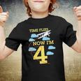 Kids 4Th Birthday Airplane Tee 4 Years Old Birthday Youth T-shirt
