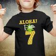 Kids Kids Aloha I Am 7 Luau Pineapple Birthday Party Youth T-shirt