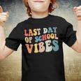 Last Day Of School Vibes Retro Vintage Teacher Graduation Youth T-shirt