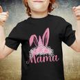 Mama Floral Leopard Bunny Easter Happy Easter Mothers Day Youth T-shirt