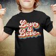 Rainbow Vintage Love Is Love Lgbt Gay Lesbian Pride Youth T-shirt