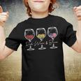 Red Wine & Blue 4Th Of July Wine Red White Blue Merica Usa Youth T-shirt