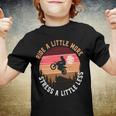 Ride A Little More Stress A Little Less Funny Motocross Gift Motorcycle Lover Vintage Youth T-shirt
