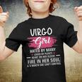 Virgo Girl Birthday Virgo Girl Hated By Many Loved By Plenty Heart On Her Sleeve Youth T-shirt