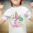 100 Days Smarter Student Girls Unicorn 100 Days Of School Youth T-shirt
