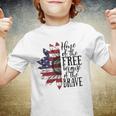 4Th Of July Sunflower Home Of The Free Because Of The Brave Youth T-shirt