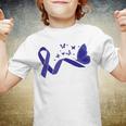 Alopecia Warrior Butterfly Blue Ribbon Alopecia Support Alopecia Awareness Youth T-shirt