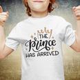 Baby Shower Text Design The Prince Has Arrived Youth T-shirt