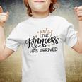 Baby Shower Text Design The Princess Has Arrived Youth T-shirt