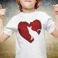 Cat Heart Shirt Cat Lovers Valentine Day Gifts For Couple Youth T-shirt