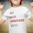 Eat Sleep Donate Blood Repeat Blood Donation Blood Donation Awareness Youth T-shirt