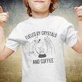 Fueled By Crystals And Coffee Witch Spells Chakra Youth T-shirt