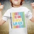 Kids First Day Of School Team 1St Grade Colored Crayons Funny Youth T-shirt