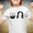 Man With Beard And Glasses With Woman Wavy Hair Youth T-shirt