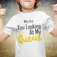 Official Why Are You Looking At My Queen - Idea For Wife And Girlfriend Youth T-shirt