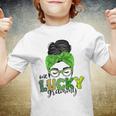 One Lucky Grammy Life Messy Bun St Patricks Day Irish Youth T-shirt