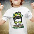 One Lucky Nurse Irish Leopard Messy Bun St Patricks Day Youth T-shirt