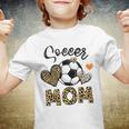 Soccer Mom Game Day Cheer Mom Leopard Mothers Day Youth T-shirt