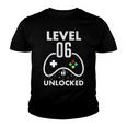 6Th Birthday Level 6 Unlocked Video Gamer Birthday Youth T-shirt