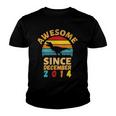 Awesome Since December 2014 Vintage 7Th Birthday Dinosaur Youth T-shirt