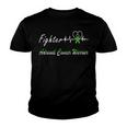 Fighter Adrenal Cancer Warrior Heartbeat Green Ribbon Adrenal Cancer Adrenal Cancer Awareness Youth T-shirt