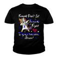 Friends Dont Let Friends Fight Dyspraxia Alone Blue Ribbon Unicorn Dyspraxia Dyspraxia Awareness Youth T-shirt