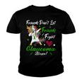 Friends Dont Let Friends Fight Glaucoma Alone Unicorn Green Ribbon Glaucoma Glaucoma Awareness Youth T-shirt