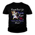 Friends Dont Let Friends Fight Ibm Alone Unicorn Blue Ribbon Inclusion Body Myositis Inclusion Body Myositis Awareness Youth T-shirt