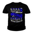 Gerd Doesnt Come With A Manual It Comes With A Family Who Never Gives Up Periwinkle Blue Ribbon Gastroesophageal Reflux Disease Gerd Awareness Youth T-shirt