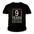 Kids 9Th Birthday 9 Years Old Vintage Retro 108 Months Boygirl Ki Youth T-shirt