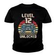 Level 12 Unlocked Video Game 12Th Birthday Gamer Boys V5 Youth T-shirt
