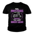 Motorcycle Real Princesses Wear Biker 483 Shirt Youth T-shirt