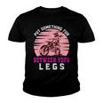 Put The Fun Between Your Legs Funny Girl Motocross Gift Girl Motorcycle Lover Vintage Youth T-shirt