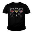 Red Wine & Blue 4Th Of July Wine Red White Blue Merica Usa Youth T-shirt