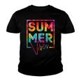 Summer Vibes Tie Dye Hello Summer Vacation Youth T-shirt