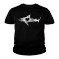 Vintage Shark Silhouette Hammerhead Shark Tiger Shark Heart 158 Trending Shirt Youth T-shirt