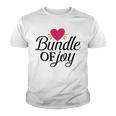 Baby Shower Text Design Bundle Of Joy Heart Youth T-shirt