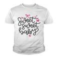 Baby Shower Text Pink Heart Ribbon Design Sweet Sweet Baby Youth T-shirt