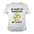 Be Kind To Everyone Or Else Funny Cute Duck With Knife Youth T-shirt