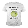 Be Kind To Everyone Or Else Funny Cute Frog With Knife Youth T-shirt