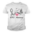 Borderline Personality Disorder Bpd Awareness Butterfly Grey Ribbon Borderline Personality Disorder Bpd Awareness Youth T-shirt