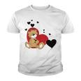 Cartoon Animal Happy Loving Teddy Bear Youth T-shirt